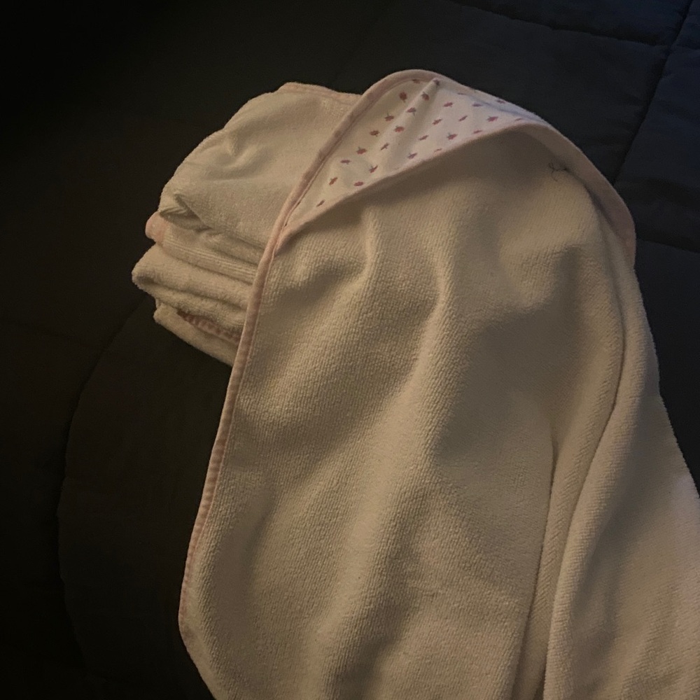 Hooded Baby Towel Jacket - Light Pink
